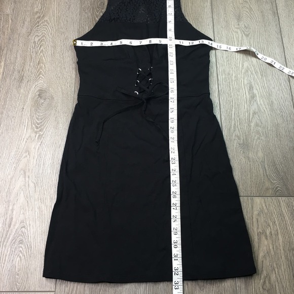 Intimately by Free People High Society Lace Bodycon Mini Dress Black Small - Picture 7 of 7
